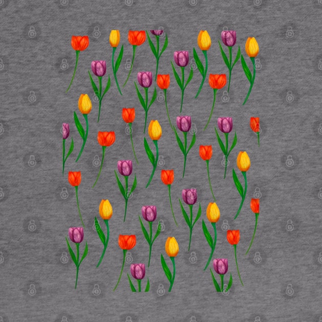 Tulip flower Pattern by kuallidesigns